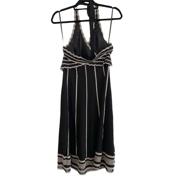 Eliza J Halter Beaded Embroidered Midi Fit & Flare Dress Size 6 - Picture 2 of 9